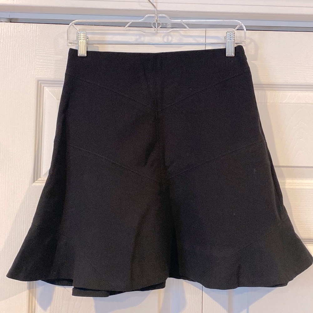 LOFT black flare skirt, size 0